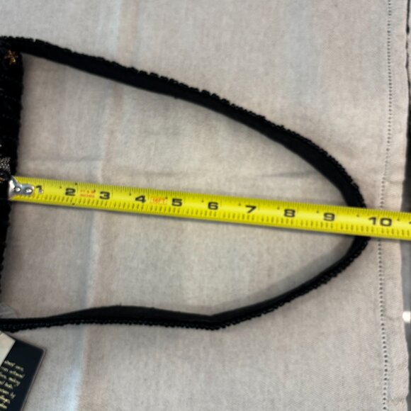 Made in India Beaded New Year's Eve Champagne "Cheers"Bag - Black, Gold & Sliver - Picture 11 of 11